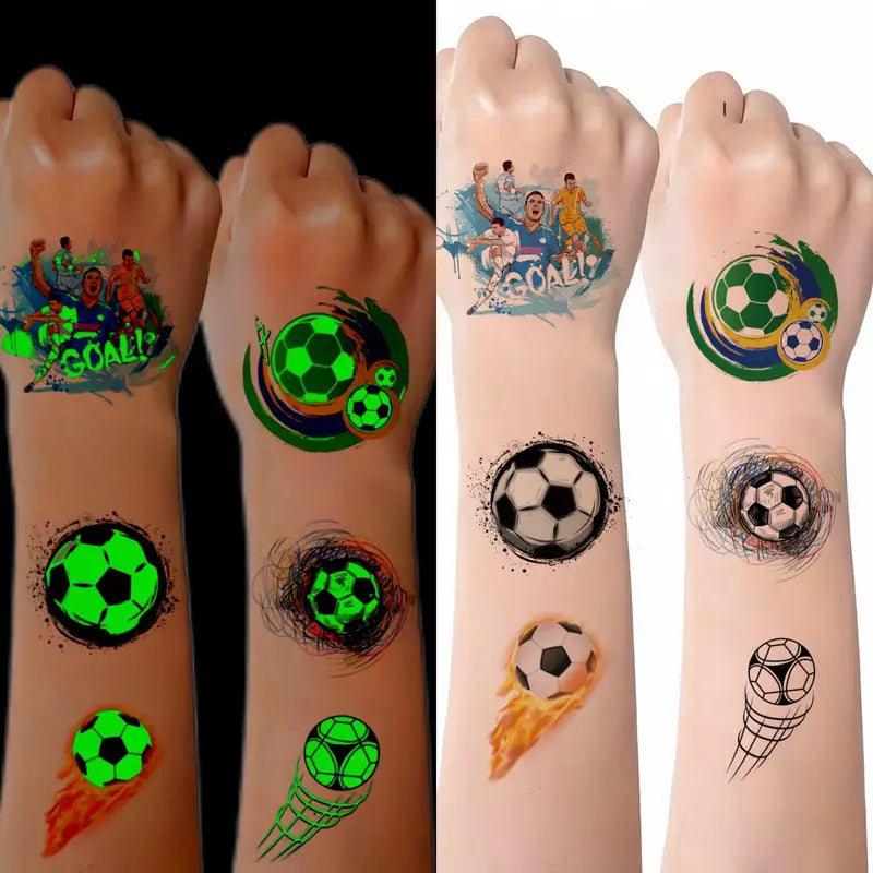 Tatouages Éphémères Foot Enfant – Stickers Temporaires Thème Football pour Fans, Anniversaires ou Compétitions