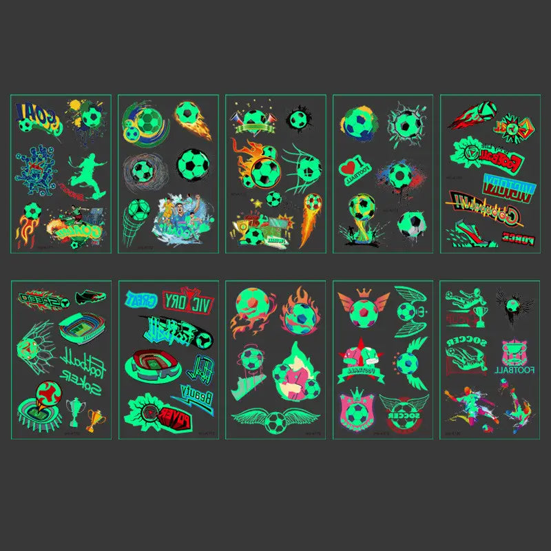 Tatouages Éphémères Foot Enfant – Stickers Temporaires Thème Football pour Fans, Anniversaires ou Compétitions