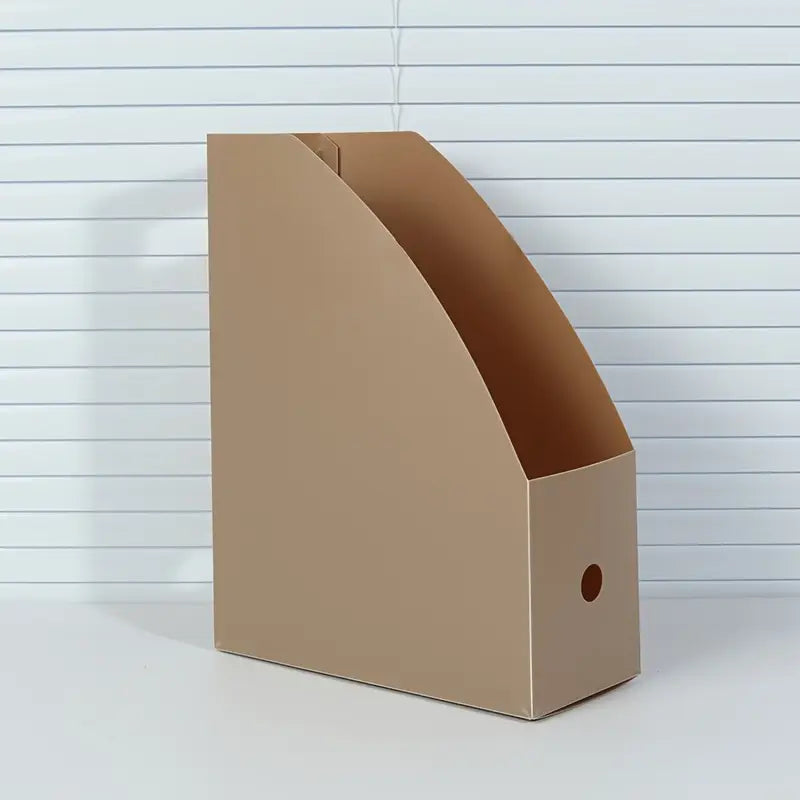 Boîte range-dossiers verticale en carton rigide – Classement de documents et magazines au bureau