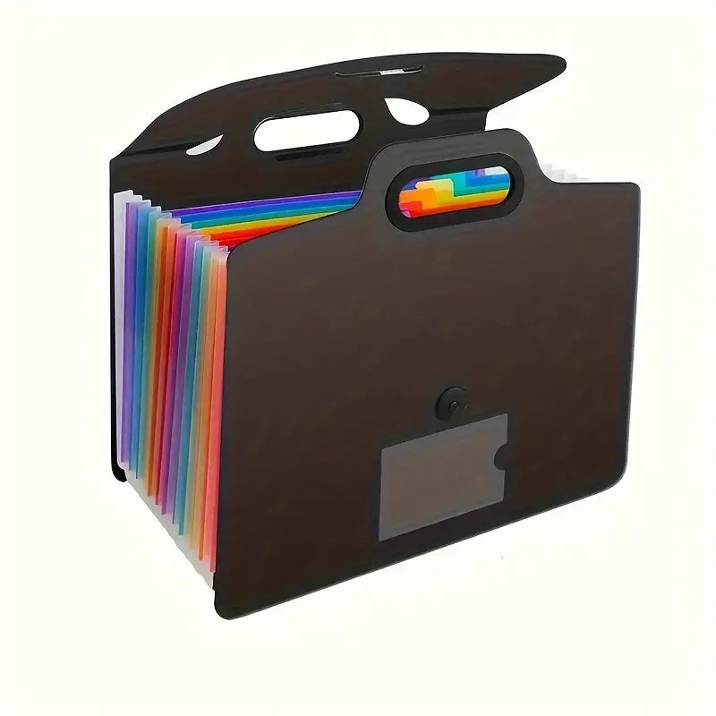 Pochette classeur extensible à poignées – Trieur accordéon 13 compartiments avec onglets A-Z