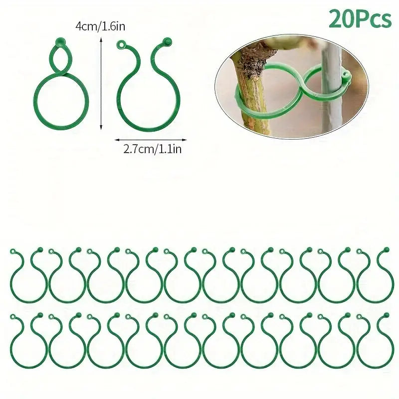Clips de fixation pour plantes Attaches solides et réutilisables pour tuteurs, tiges et branches | Entretien des plantes facile