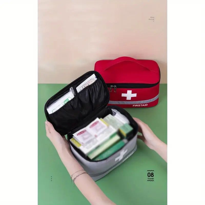 Trousse de Premiers Secours Portable en Tissu Oxford – Rangement Médical d’Urgence