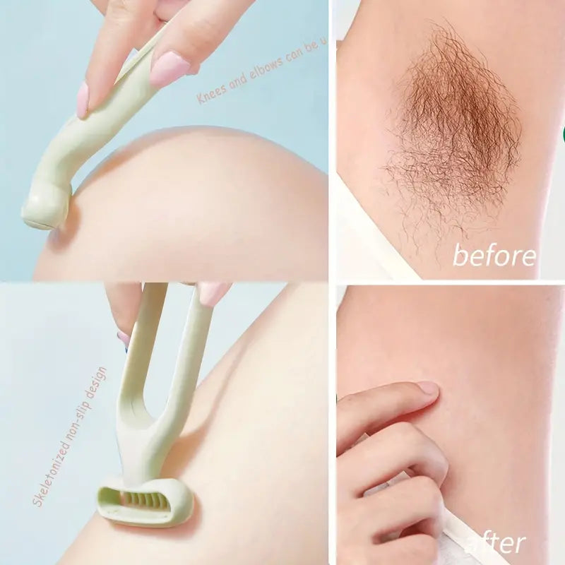Mini Rasoir de Sécurité Femme – Rasoir Manuel Compact & Réutilisable pour Épilation Douce