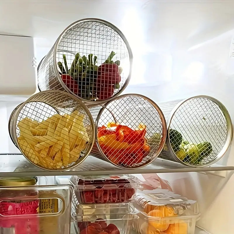 Cylindres rotatifs pour barbecue – Grilles antiadhésives pour légumes, frites et snacks en cuisine d’extérieur