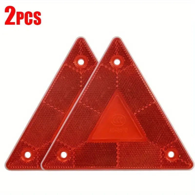 Triangle Réflecteur de Sécurité Rouge – Signalisation Haute Visibilité pour Prévention des Accidents