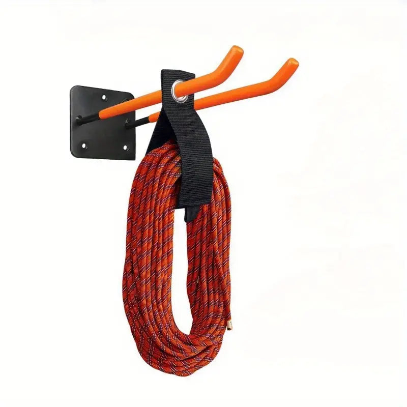 Crochet Mural Double pour Rangement de Câbles et Cordes – Support Robuste pour Atelier et Magasin