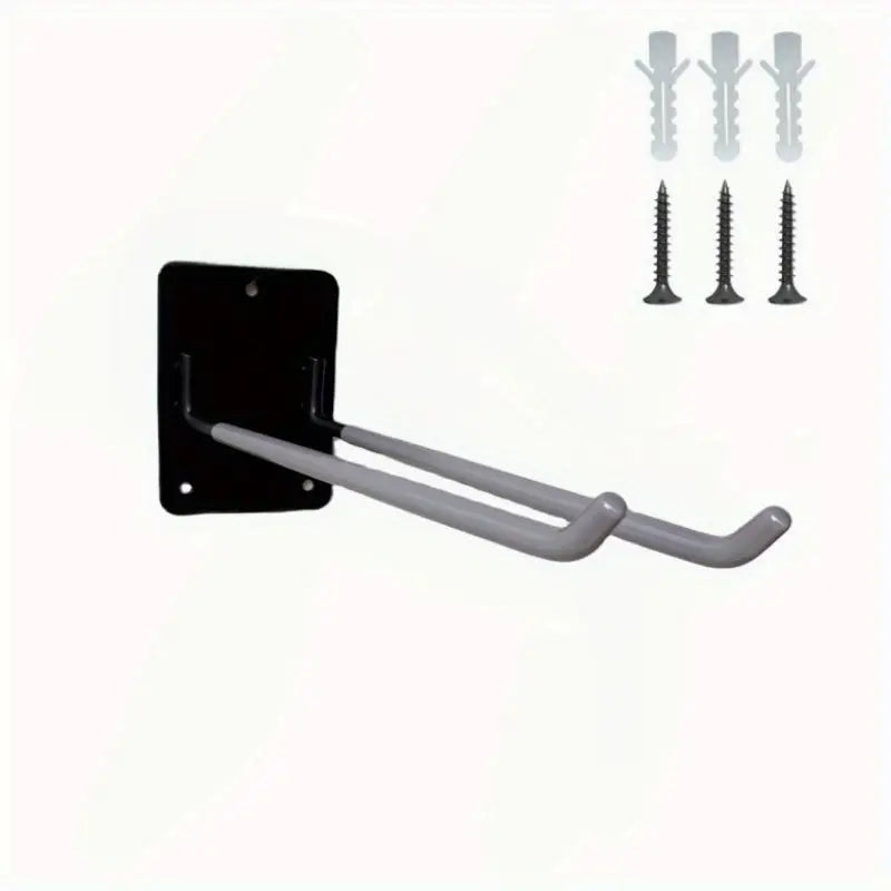 Crochet Mural Double pour Rangement de Câbles et Cordes – Support Robuste pour Atelier et Magasin