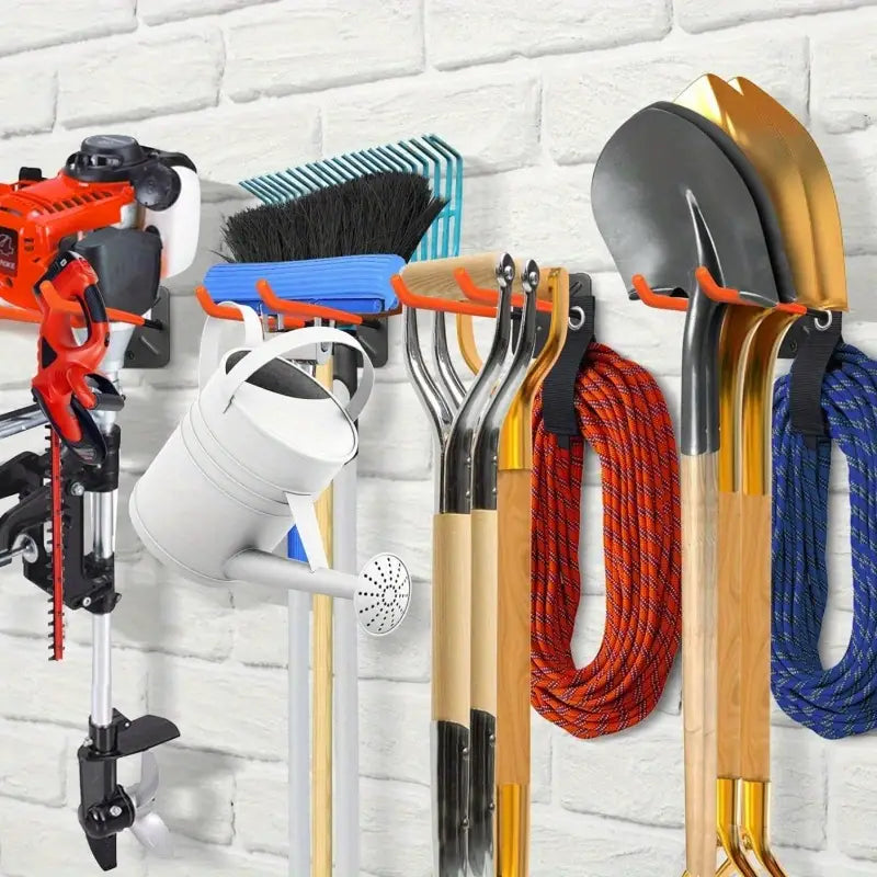 Crochet Mural Double pour Rangement de Câbles et Cordes – Support Robuste pour Atelier et Magasin