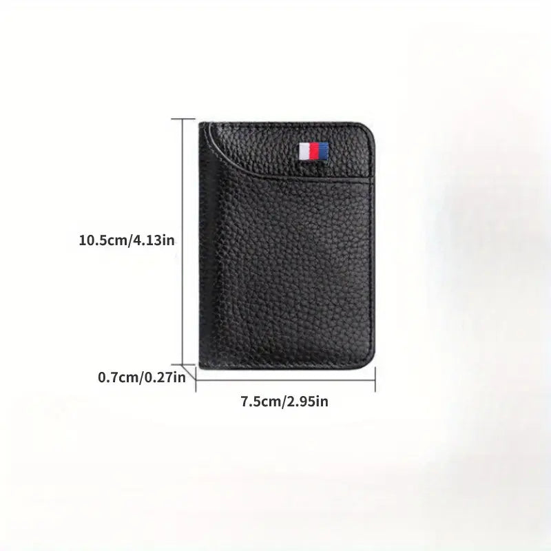 Portefeuille homme en cuir noir – Porte-cartes compact avec multiples compartiments