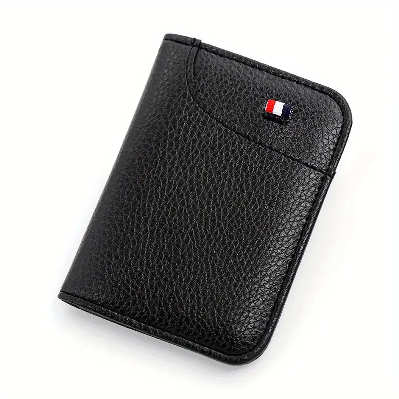 Portefeuille homme en cuir noir – Porte-cartes compact avec multiples compartiments