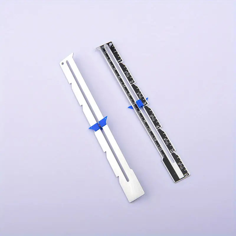 Règle de Couture Ajustable en Aluminium – Outil de Mesure Précise pour Ourlets, Marges et Repères – Indispensable pour Couturières et Créateurs DIY