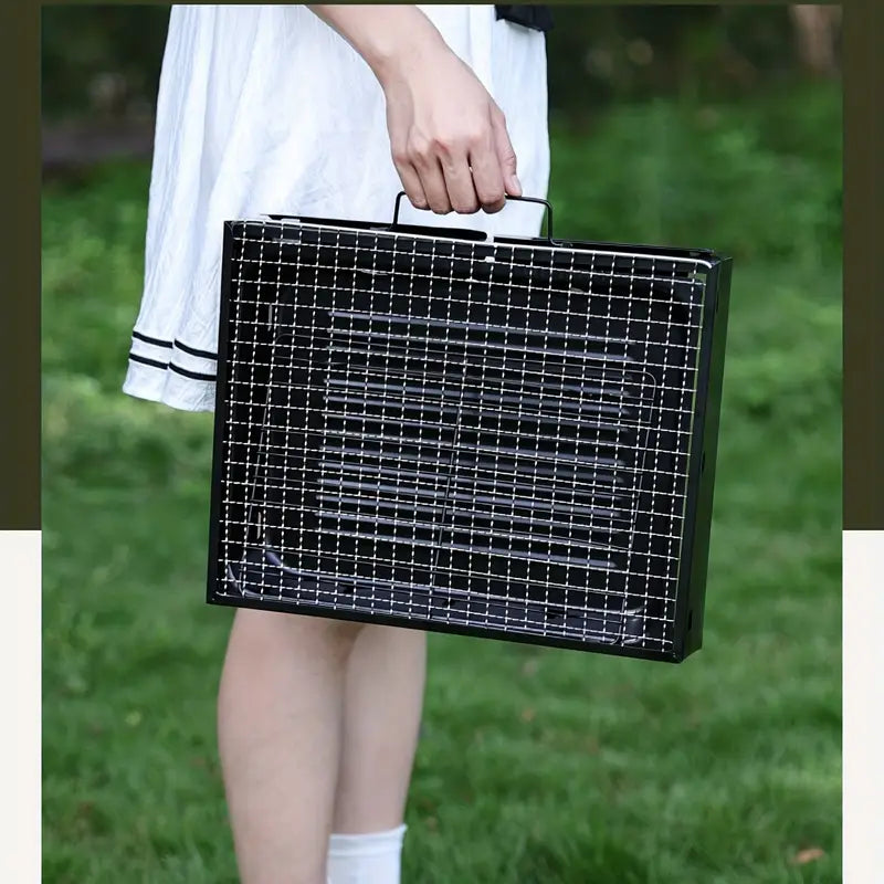 Barbecue portable pliable au charbon – Grill de camping idéal pique-nique et cuisine en plein air