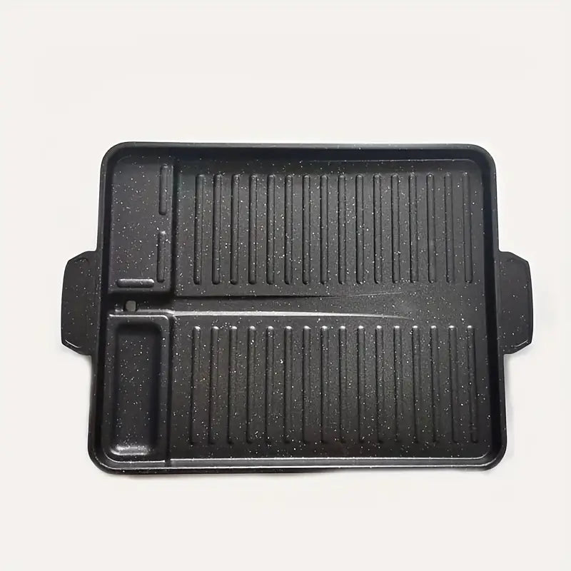 Plancha barbecue en fonte antiadhésive – Plaque de cuisson double face pour camping et cuisine extérieure