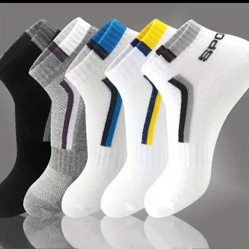 Lot de 5 paires de chaussettes basses homme – Sport, respirantes et confortables
