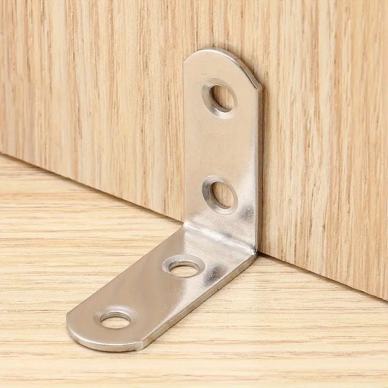 Équerres de Fixation en Acier Inoxydable avec Vis – Support d’Angle pour Meubles et Étagères