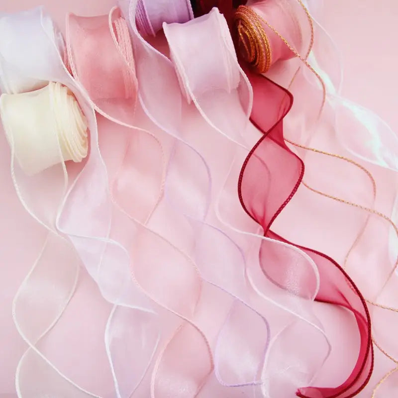 Noeuds Cadeau en Organza Rose Élégant – Accessoires d’Emballage Cadeaux, Mariage et Décoration