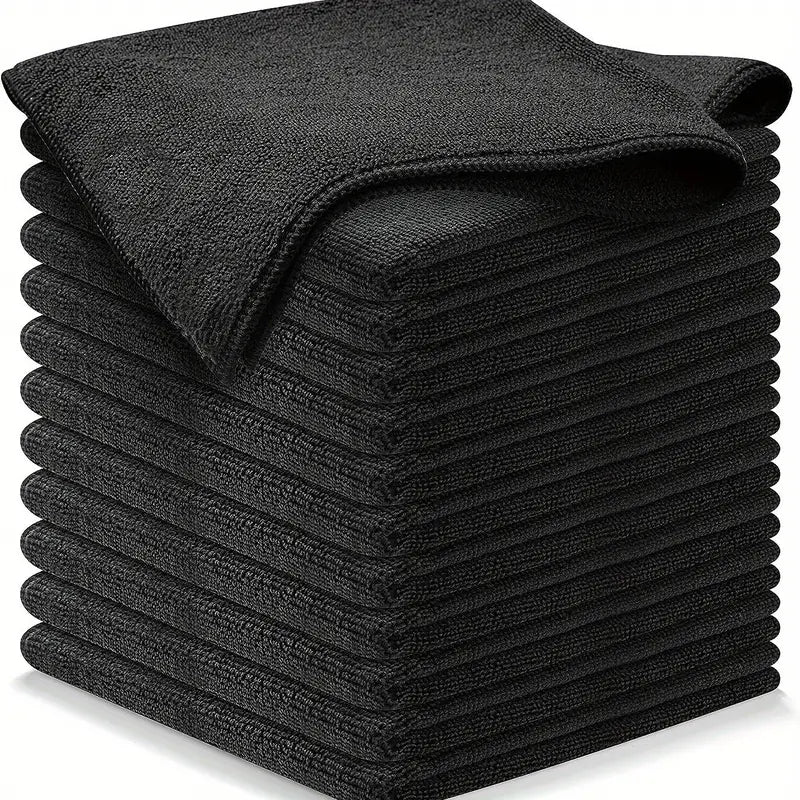Lot de chiffons microfibres noirs ultra-absorbants – Accessoires pour bateau, nettoyage et entretien