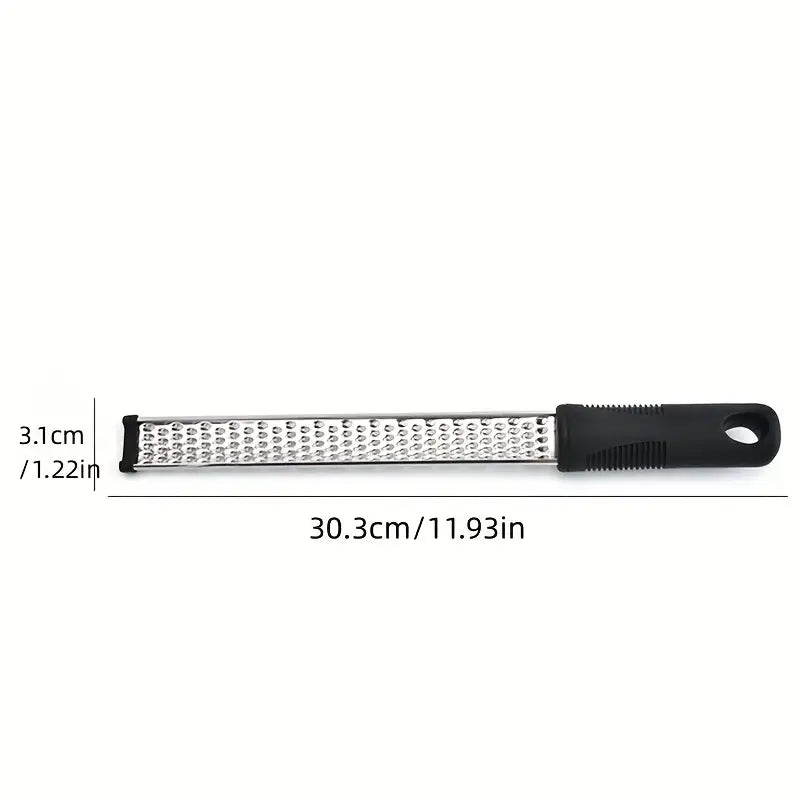 Râpe de Cuisine en Acier Inoxydable – Zesteur Long Manche pour Fromage, Citrons, Chocolat et Épices