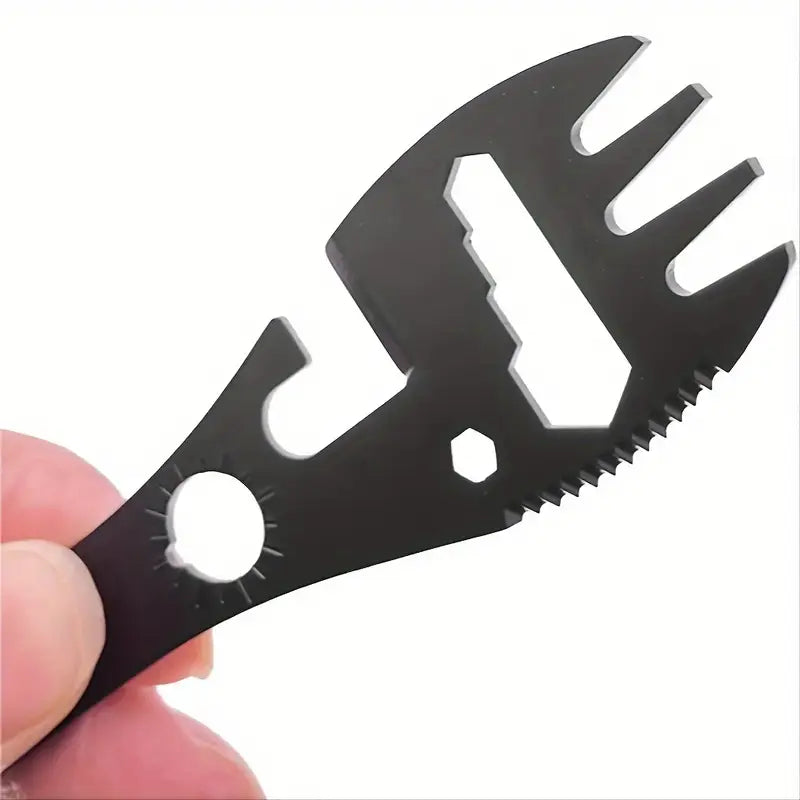 Couverts multifonctions de camping 6 en 1 – Cuillère, fourchette, ouvre-boîte et décapsuleur portable