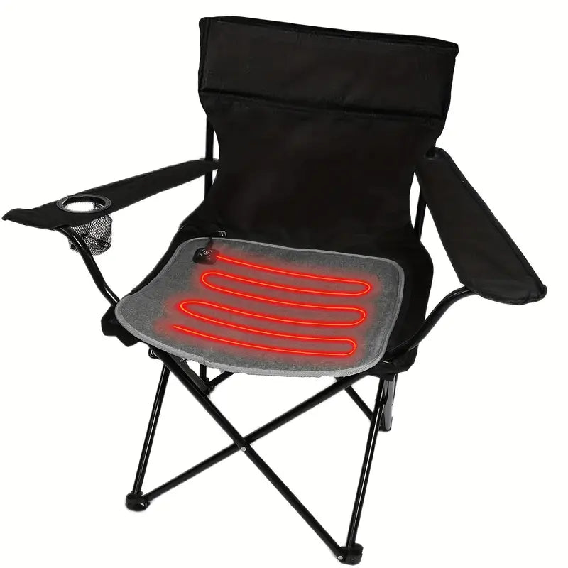 Coussin chauffant USB pour chaise – Siège chauffant portable pour camping, bureau ou voiture