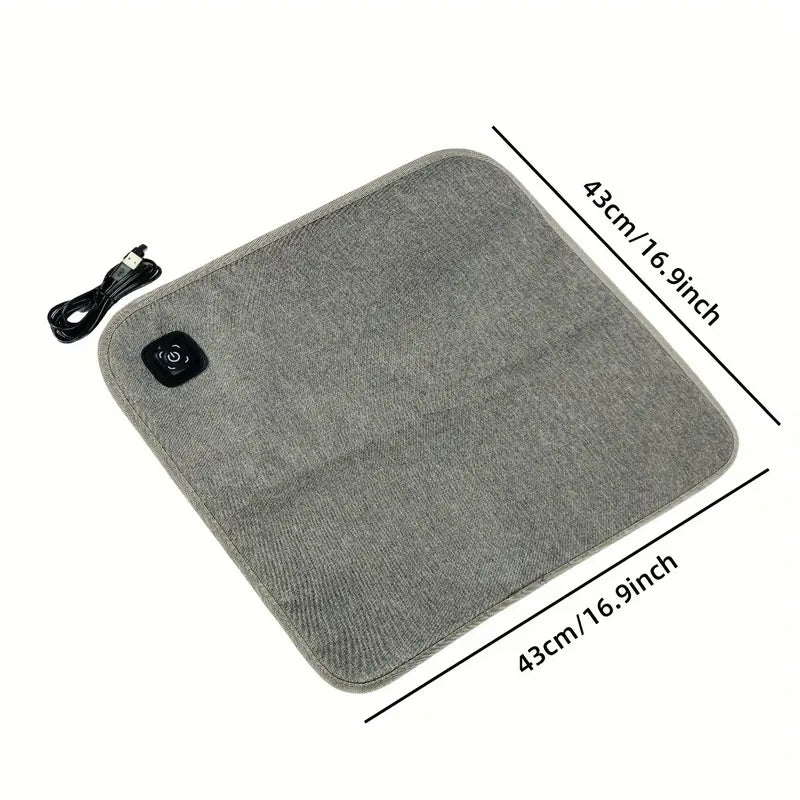 Coussin chauffant USB pour chaise – Siège chauffant portable pour camping, bureau ou voiture