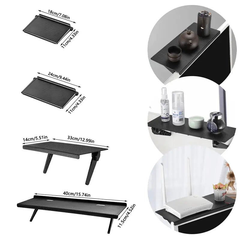 Étagère de rangement clipsable pour écran – Support supérieur réglable pour TV ou moniteur, idéal box, routeur ou déco