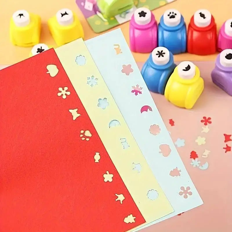 Perforatrices à Motifs pour Scrapbooking – Set de Punchs Papier Créatifs Formes Variées DIY