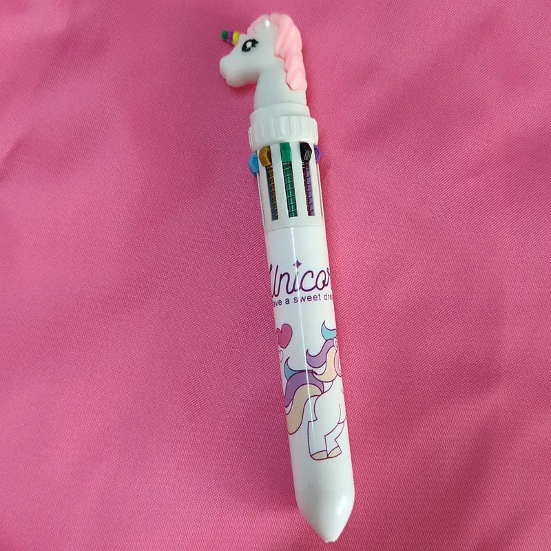 Stylo multicolore licorne 10 en 1 – Stylos fantaisie pour enfants, parfaits pour l’école ou les cadeaux