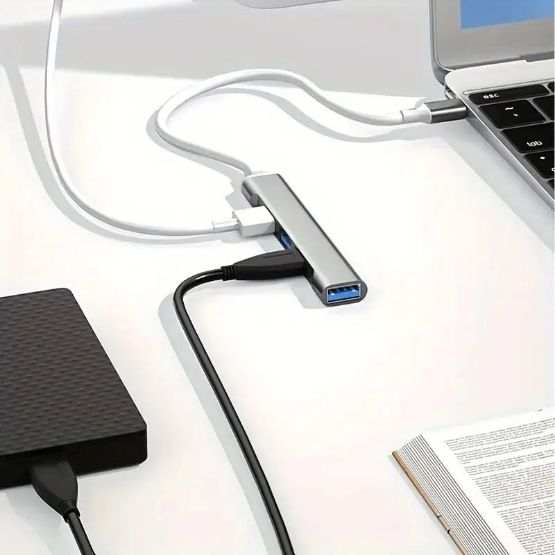 Hub USB 3.0 4 Ports Haute Vitesse – Adaptateur Multiprise Compact pour Ordinateurs et Accessoires