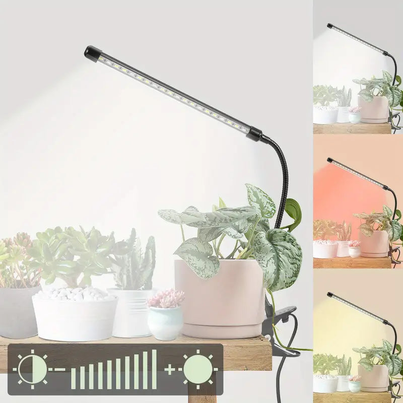 Lampe LED de Croissance Double Tête avec Pince – Éclairage pour Plantes d’Intérieur | Serres et Lampes de Croissance