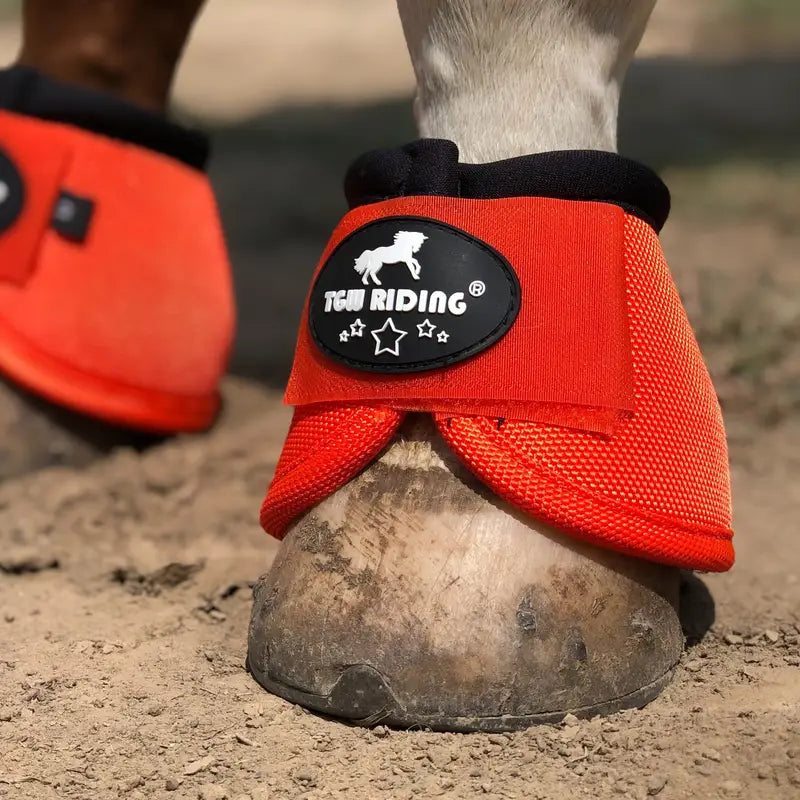 Cloches de Protection Antichoc pour Sabots – Guêtres d'Équitation en Nylon Résistant – Couleur Rose