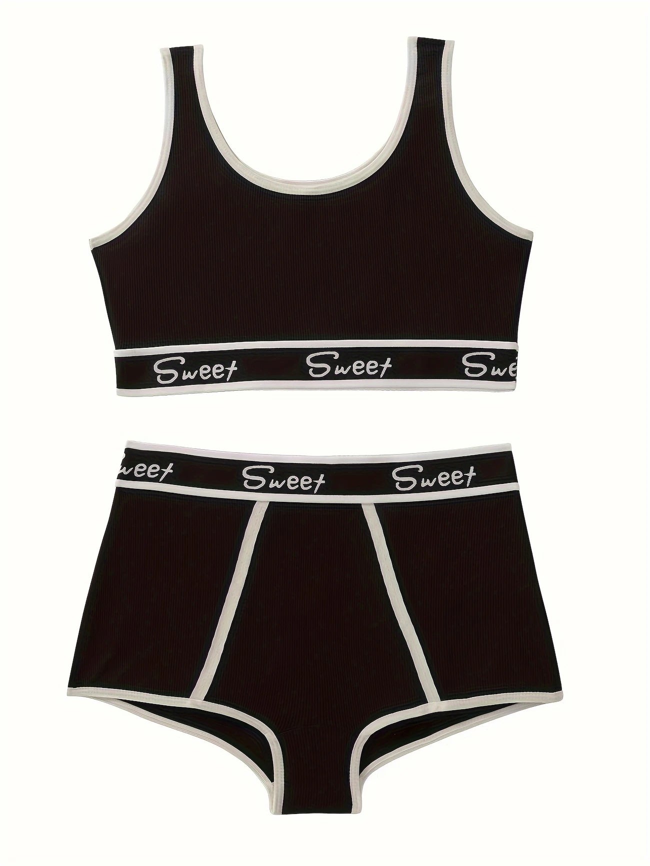 Ensemble Lingerie Femme Sport & Détente – Brassière et Shorty Confortables Style “Sweet