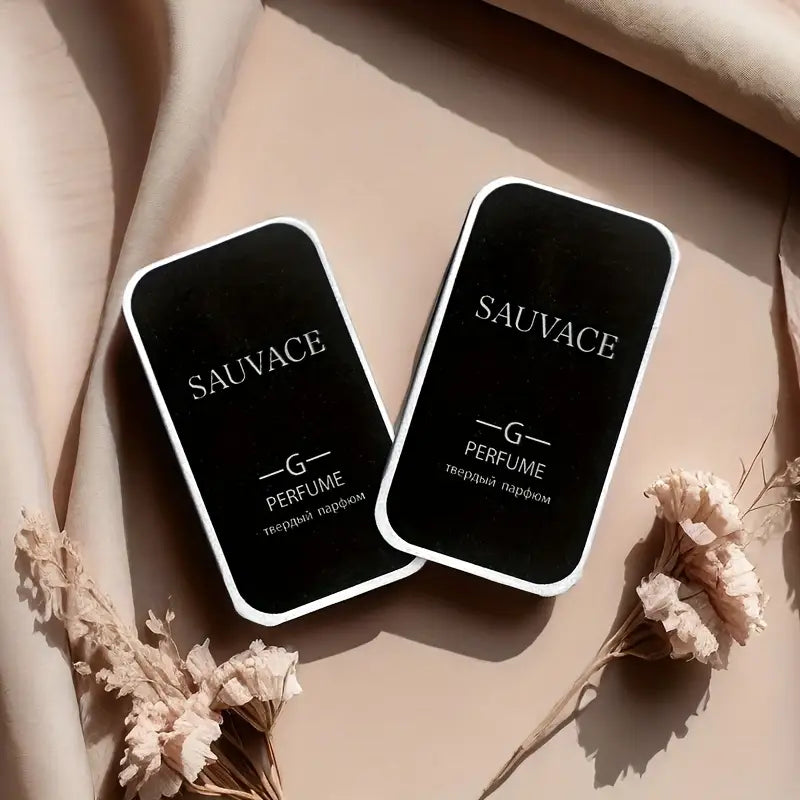 Parfum Solide Homme SAUVACE – Format 15g/40g, Élégant & Pratique pour Voyage