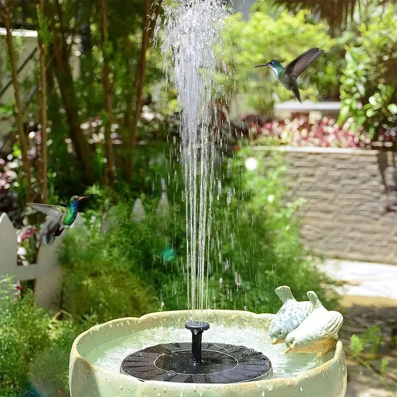 Fontaine Solaire de Jardin – Pompe à Eau Écologique pour Bassins, Étangs et Bains d’Oiseaux