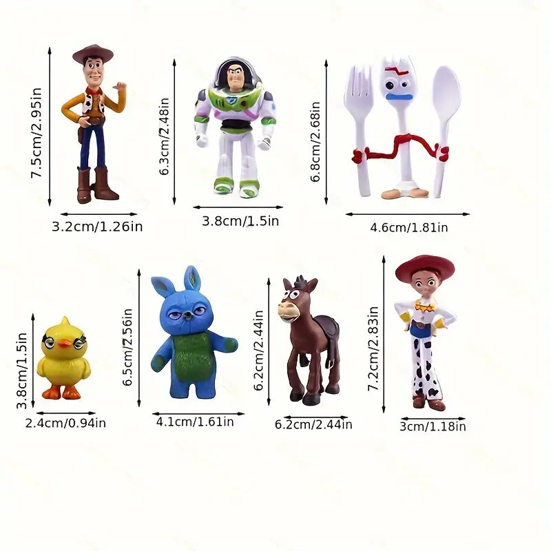 Ensemble de Figurines Toy Story – Woody, Buzz, Jessie, Forky et Amis