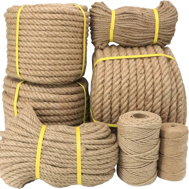 Corde en Jute Naturelle – Bobines et Rouleaux Multi-Tailles pour Emballage, Décoration et Bricolage