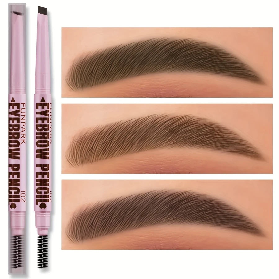 Crayon Sourcils 2-en-1 FUNPARK Teinte 101-104 – Pointe Biseautée et Brosse Intégrée pour Sourcils Définis Naturellement