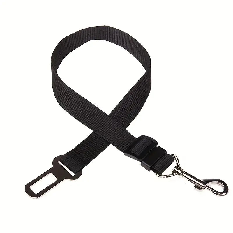 Ceinture de Sécurité pour Chien en Voiture – Sangle Réglable Universelle avec Mousqueton et Boucle Auto