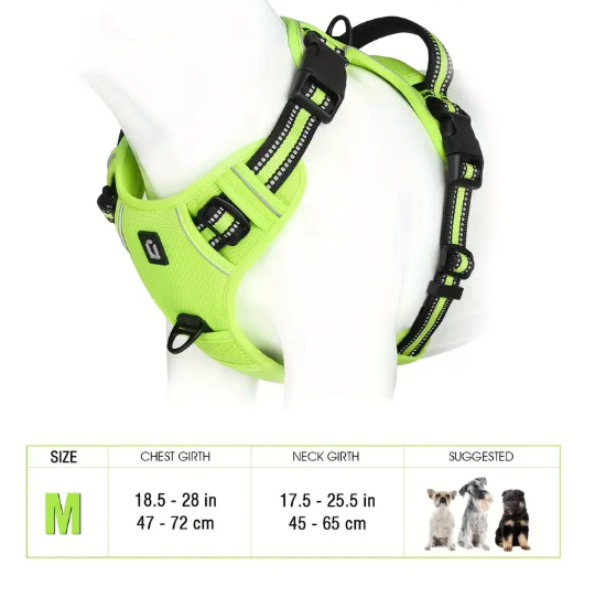 Harnais Réglable pour Chien – Sécurisé, Respirant et Confortable avec Sangles Réfléchissantes