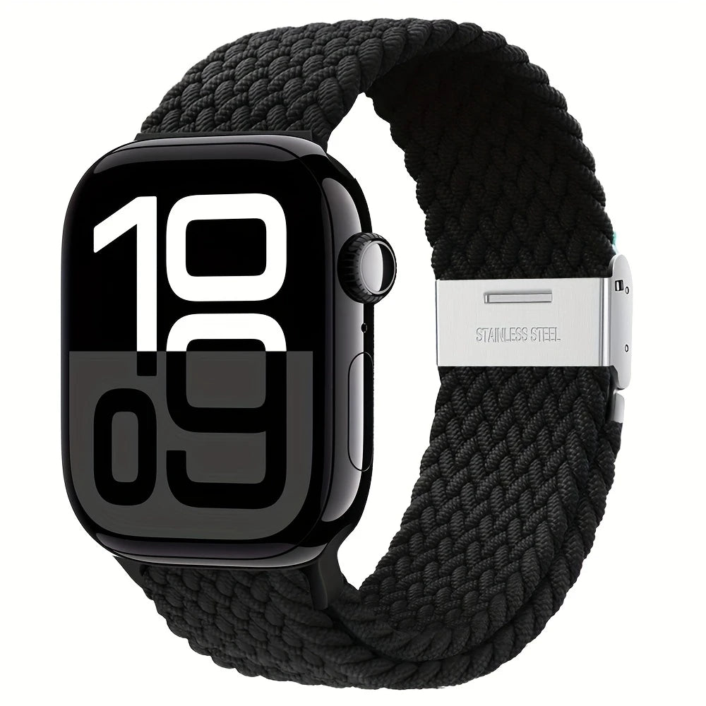Bracelet Élastique Tressé pour Apple Watch – Ultra Confort au Poignet, Look Sport & Décontracté
