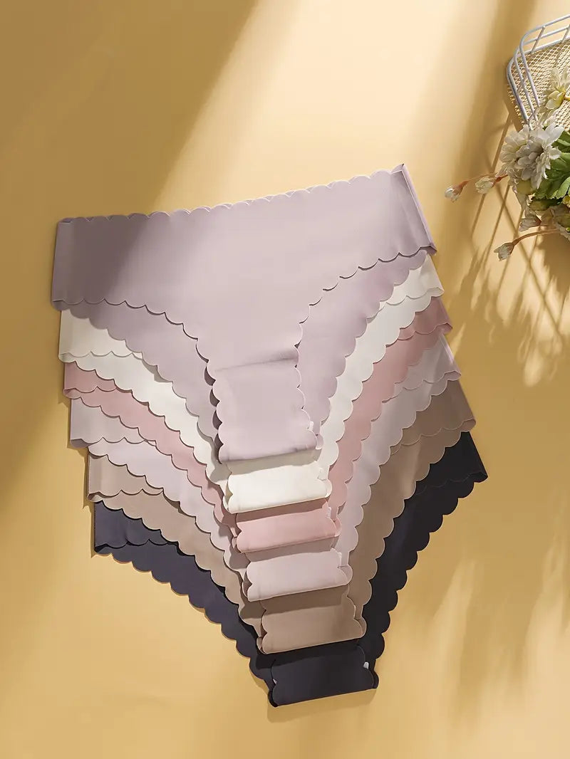 Lot de Culottes Invisibles Femme Sans Couture à Finition Ondulée – Ultra Douces & Sans Marque