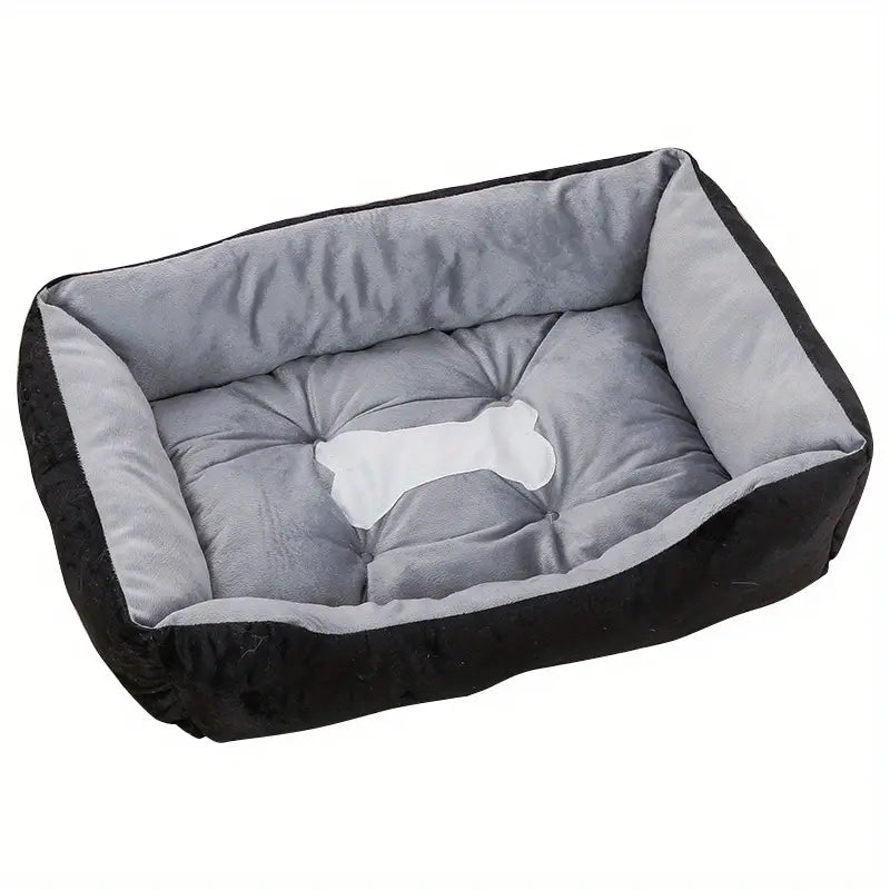 Panier Lit Confortable pour Chien et Chat – Coussin Doux et Lavable, Design Os Antidérapant