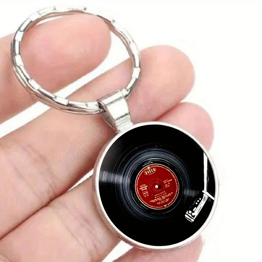 Porte-Clés Vinyle Rétro – Accessoire Original pour Fans de Musique et Amoureux du Style Vintage