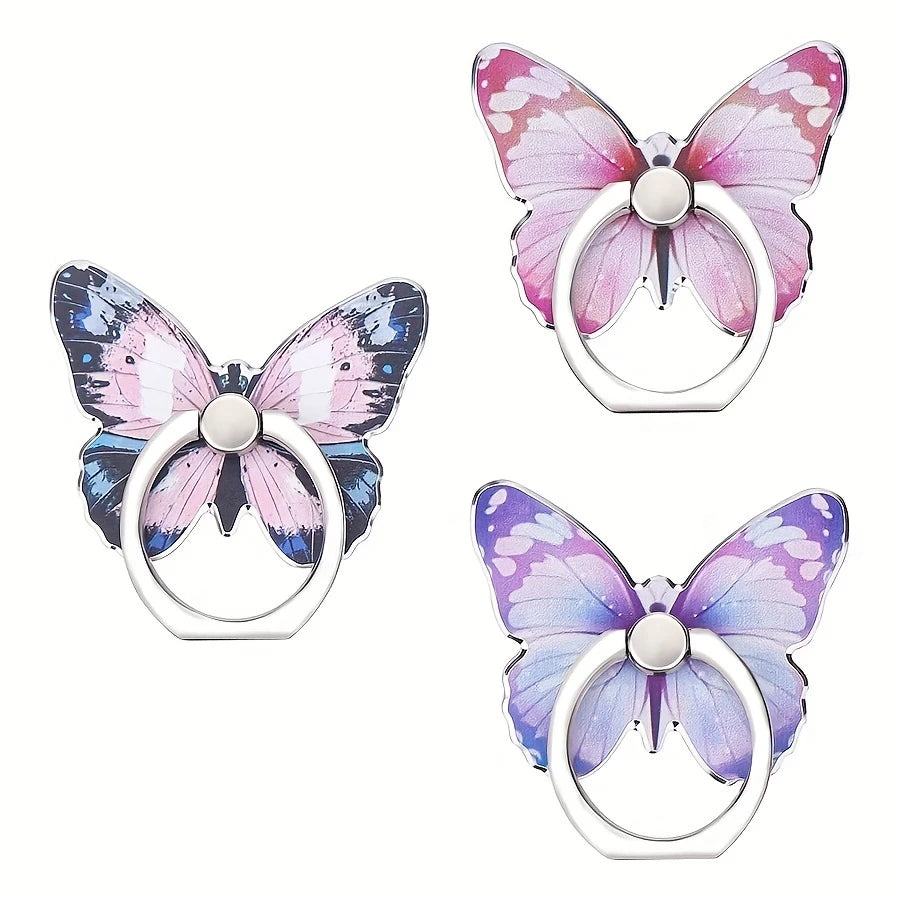 Support Téléphone en Forme de Papillon – Anneau Décoratif et Pratique pour iPhone et Smartphones