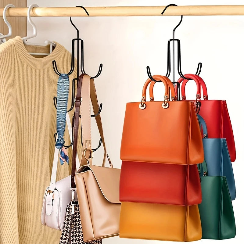 Cintre Unique à Crochets pour Sacs à Main – Rangement Pratique et Gain de Place dans la Penderie