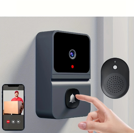 Sonnette Vidéo Wi-Fi avec Caméra HD – Interphone Connecté avec Vision à Distance via Smartphone