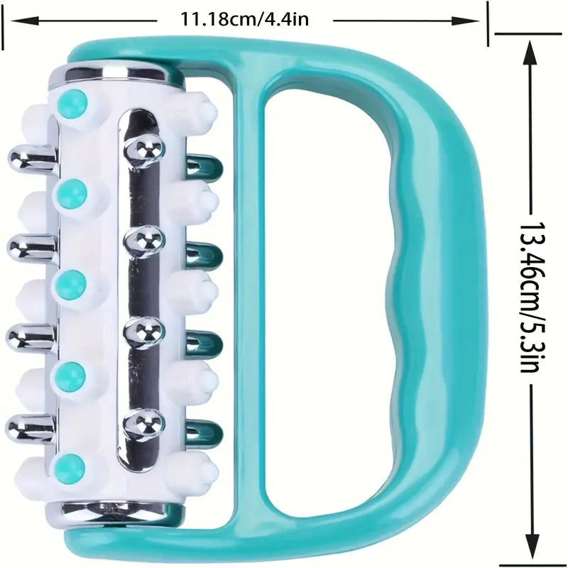 Rouleau de Massage Manuel à Roulettes – Compact et Ergonomique pour Soulager la Douleur et Stimuler la Circulation