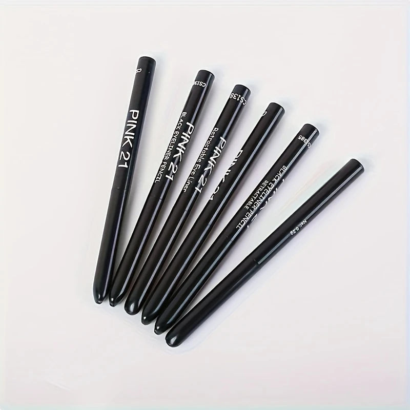 Crayon Eyeliner Noir Retractable PINK 21 – Longue Tenue, Application Précise et Facile