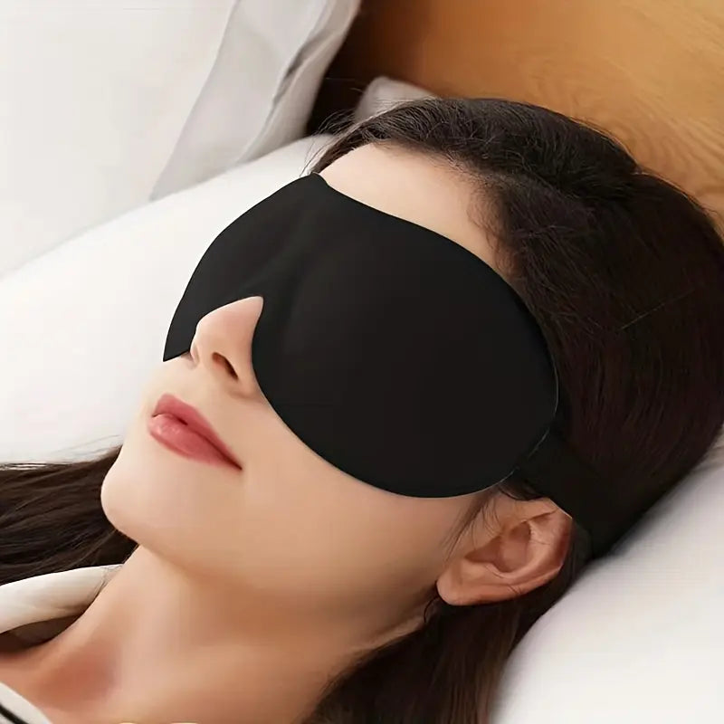 Masque de Sommeil Confort 3D – Bandeau Occultant Ultra Doux pour les Yeux | Bloque 100% de la Lumière, Idéal Repos, Sieste & Voyage – Ajustable & Léger