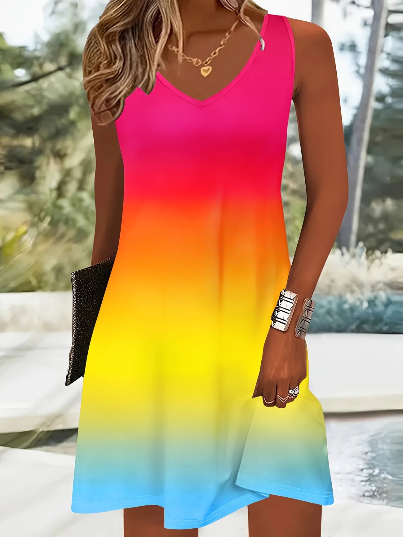 Robe de plage dégradée – Coupe fluide et estivale, parfaite pour l’été